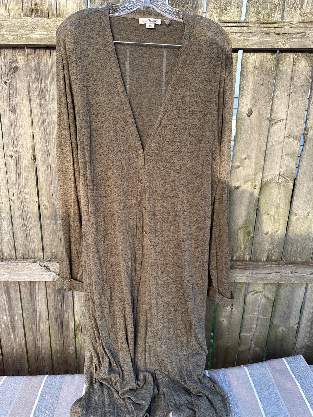 Olive Maxi Duster Cardigan